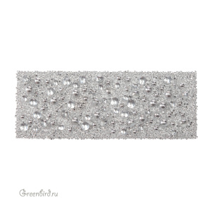 89803 Кристальная ткань Galuchat 75x29 мм – Transparent/Comet Argent Light (#010/001CAL)