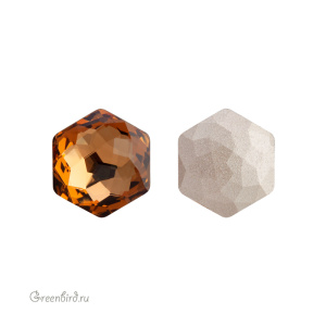Swarovski 4683 Тонкий Гексагон 12x13,5 мм, светлый колорадский топаз (#246), 1 шт.