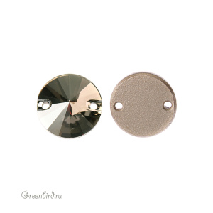 Swarovski пришивные 3200 Риволи 12 мм, сатин (#001SATIN), 1 шт.