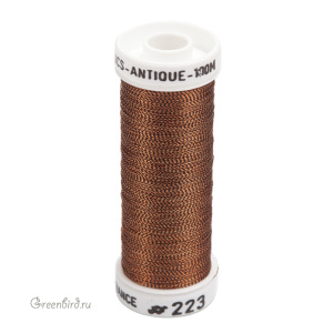 Металлизированная нить AVAS Antique, медь/черный, 100 м (#223) Металлизированная нить AVAS Antique, медь/черный, 100 м (#223)