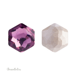 Swarovski 4683 Тонкий Гексагон 10x11,2 мм, ирис (#219), 1 шт.