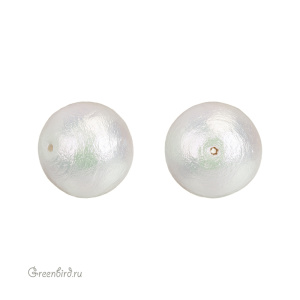 Хлопковый жемчуг 16 мм, Rich White, 1 шт. (#CTP001-16-RichWhite)