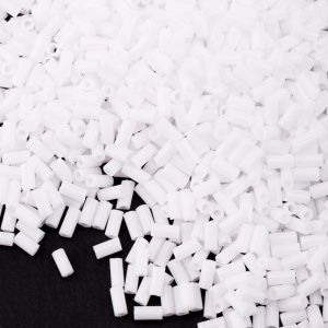 Бисер MIYUKI Bugle 3mm – Opaque White (#49), 10 г