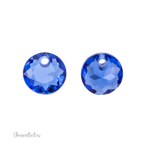 Swarovski 6430 подвеска круглая 8 мм, сапфир (#206), 1 шт.