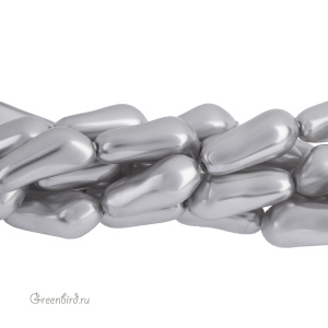 Жемчуг барочный длинный 14 мм #5844 Light Grey (#616)