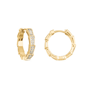 Швензы-кольца "Змеи", фианиты, золото, пара (#SV1701-1528G)