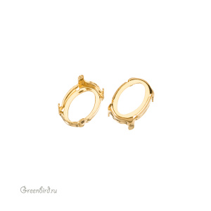 4120 Оправа для Oval Fancy Stone 14x10 мм, золото