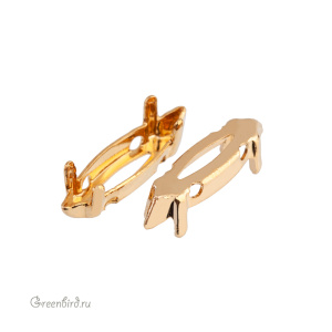 4200 Оправа для Marquise Fancy Stone 15х4 мм, томпак/золото