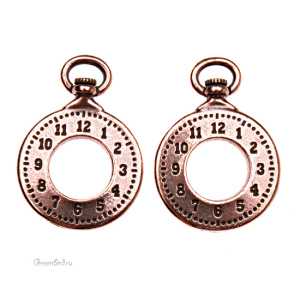 Подвеска "Часы", ант. медь, 1 шт. (#TC-2345)