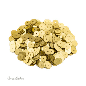 Пайетки 5мм плоские Giallo Sole (#216W)