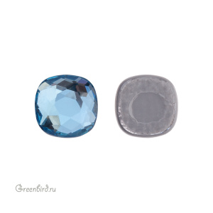 2471 Кристалл горячей фиксации Cushion 5 мм – Aquamarine (#202), M-Foiled, 1шт.