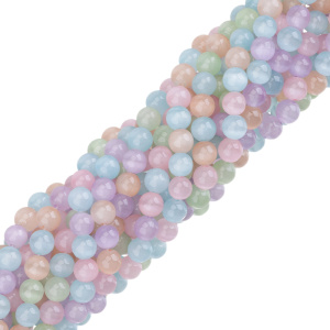 Бусины "Кошачий глаз" 10 мм, разноцветный, нить (#CN-BEAD-027)