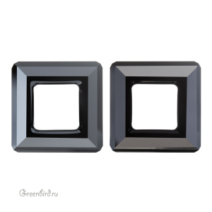 4439 Square Ring 30 мм – Jet Hematite (#280HEM)