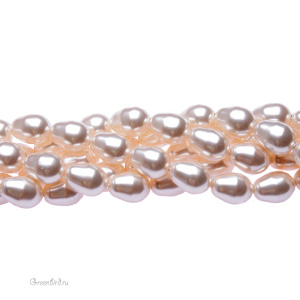 Swarovski 5821 Жемчуг капля 11x8 мм, кремово-розовый (#621), 1 шт.
