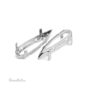 4331 Оправа для ювелирного кристалла Raindrop Fancy Stone 20 мм, белая бронза