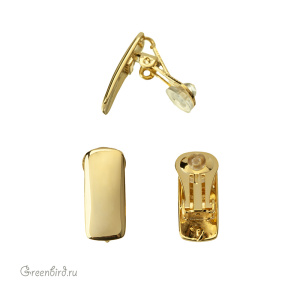 Клипсы "Классика", золото, пара (#SV1701-2484)