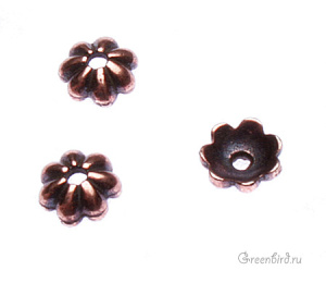 Чашечка "Лепесток", ант. медь, 1 шт. (#TC-5598)