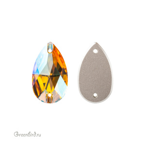 Swarovski пришивные 3230 Капля 28х17 мм, светлый топаз с мерцанием (#226SHIM), 1 шт.