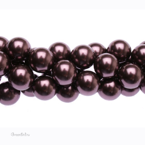 Swarovski 5810 Жемчуг 10 мм, бургунди (#301), уп. 10 шт.