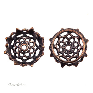 "Время рыцарей", чашечка, ант. бронза, 1 шт. (#1342)