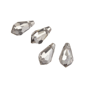 Crystalbird 6000 подвеска Капля 11 мм, Crystal Satin (#001SA), 4 шт.