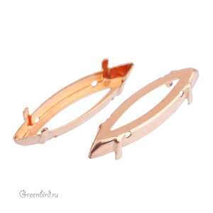 4200 Оправа для Marquise Fancy Stone 35х9,5 мм, томпак