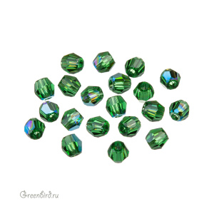 Swarovski 5000 Бусины круглые 3 мм, темный мох радужный (#260AB), уп. 20 шт.