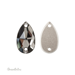 3230 Drop Sew-on Stone 18х10,5 мм – Black Diamond (#215)