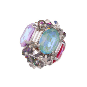 Набор материалов для мотива "Светофор" Елены Шерстобитовой, серебристый (#beadset_12_1)