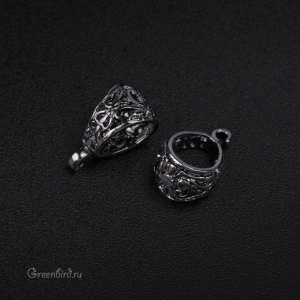Коннектор-бейл "Барокко", gunmetal, 1 шт. (#SVA-BAIL-01T)