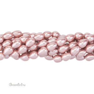 Жемчуг "Майорка" капля 15 x 12 мм, сиреневый, нить (#Maj-117)