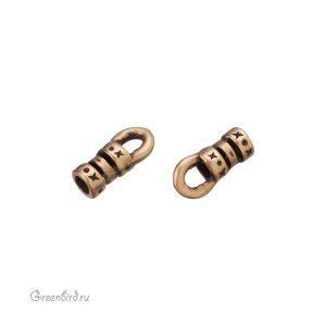 JBB Концевик-кримп, 9,2 мм, ант. латунь (#PAB160)