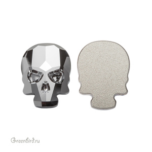 2856 Кристалл холодной фиксации Skull 18x14 мм – Light Chrome (#001LTCH)