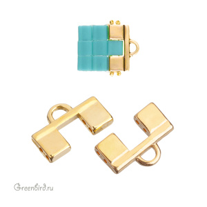 CYMBAL Концевик "Piperi" для TILA на 3 нити, 24K Gold Plate, 1 шт. (#TL-012362-GP)	