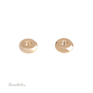 Бусина-разделитель "Шайба", 4,3х1,3 мм, золото, 1 шт. (#SVABM-26G)