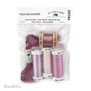 Набор ниток AVAS с тонкой нитью, Prune Набор ниток AVAS с тонкой нитью, Prune