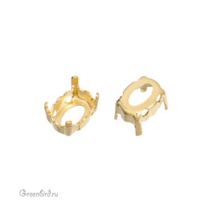 4160 Оправа для ювелирного кристалла Magical Oval Fancy Stone 8х6 мм, золото