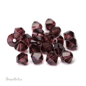 Swarovski 5328 Биконусы 4 мм, бургунди (#515), уп. 20 шт.