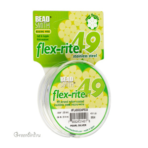 Тросик Flex-Rite 49 – 0,6 мм, жемчужно-серебристый #FL49X(024PS)30