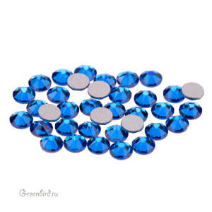 Swarovski 2088 Клеевые стразы круглые SS12, капри голубой (#243), уп. 36 шт.