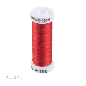 Шелковая нить Au Ver a Soie Soie Surfine, приглушенный красный, 100 м (#106) Шелковая нить Au Ver a Soie Soie Surfine, приглушенный красный, 100 м (#106)