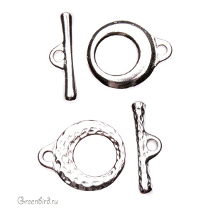 Тоггл "Maker's", родий, 1 шт. (#TC-6202)