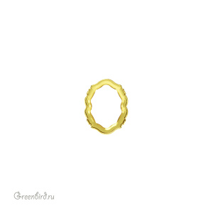 4142 Оправа для Flat Oval Fancy Stone 10х8 мм, латунь