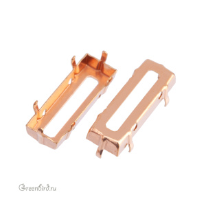 4547 Оправа для Princess Baquette 21х7 мм, томпак