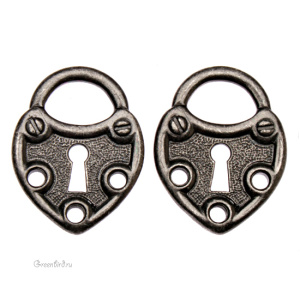 Подвеска-коннектор "Старинный замок", gunmetal, 1 шт. (#TC-3144)