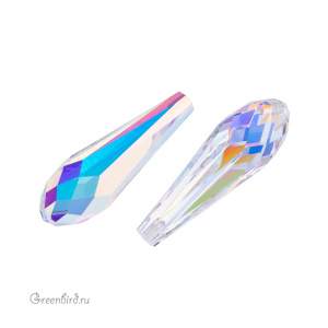 Swarovski 6530 подвеска Капля для вклеивания 30 мм, прозрачный радужный (#001AB), 1 шт.