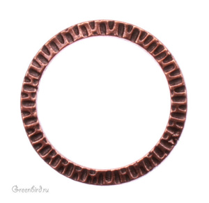 Коннектор "Радиант" кольцо 32 мм, ант. медь, 1 шт. (#TC-3112)