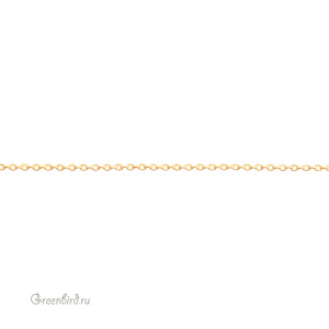 Цепочка декоративная тонкая 1 мм, матовое золото, 10 см (9A148), Корея