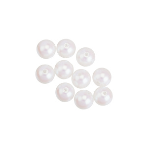 Жемчуг 12 мм, пластик, Iridescent White, уп.10 шт. (#CN-PRL-005)