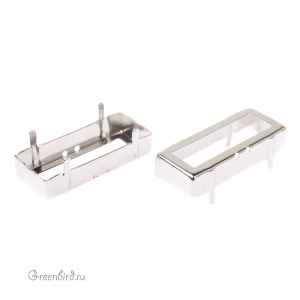 4925 Оправа для Kaputt Baquette 29х11,5 мм, родий